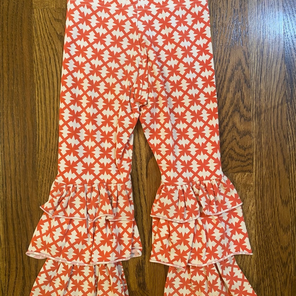 Matilda Jane Orange and White Patterned Pants - Picture 3 of 4